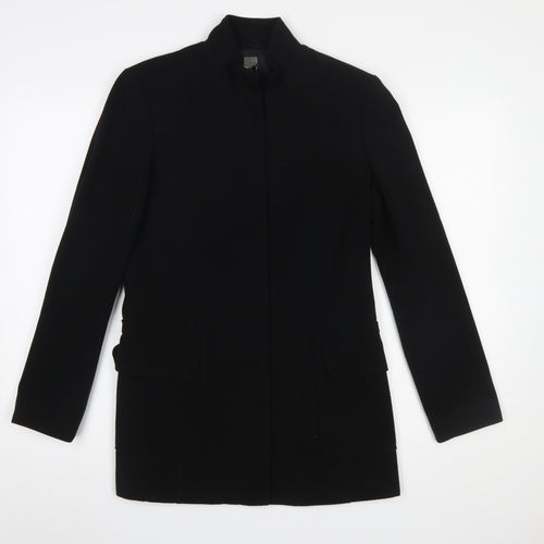 Sandwich Womens Black Mid-Length Polyester Overcoat Size 12