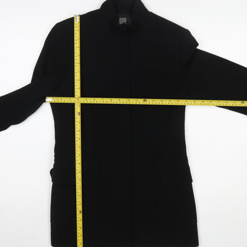 Sandwich Womens Black Mid-Length Polyester Overcoat Size 12
