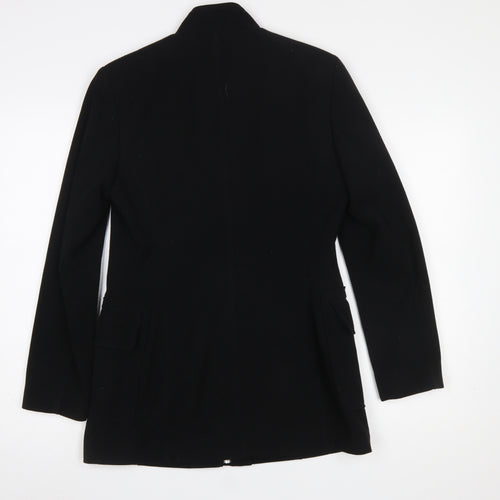 Sandwich Womens Black Mid-Length Polyester Overcoat Size 12