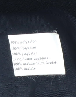 Sandwich Womens Black Mid-Length Polyester Overcoat Size 12