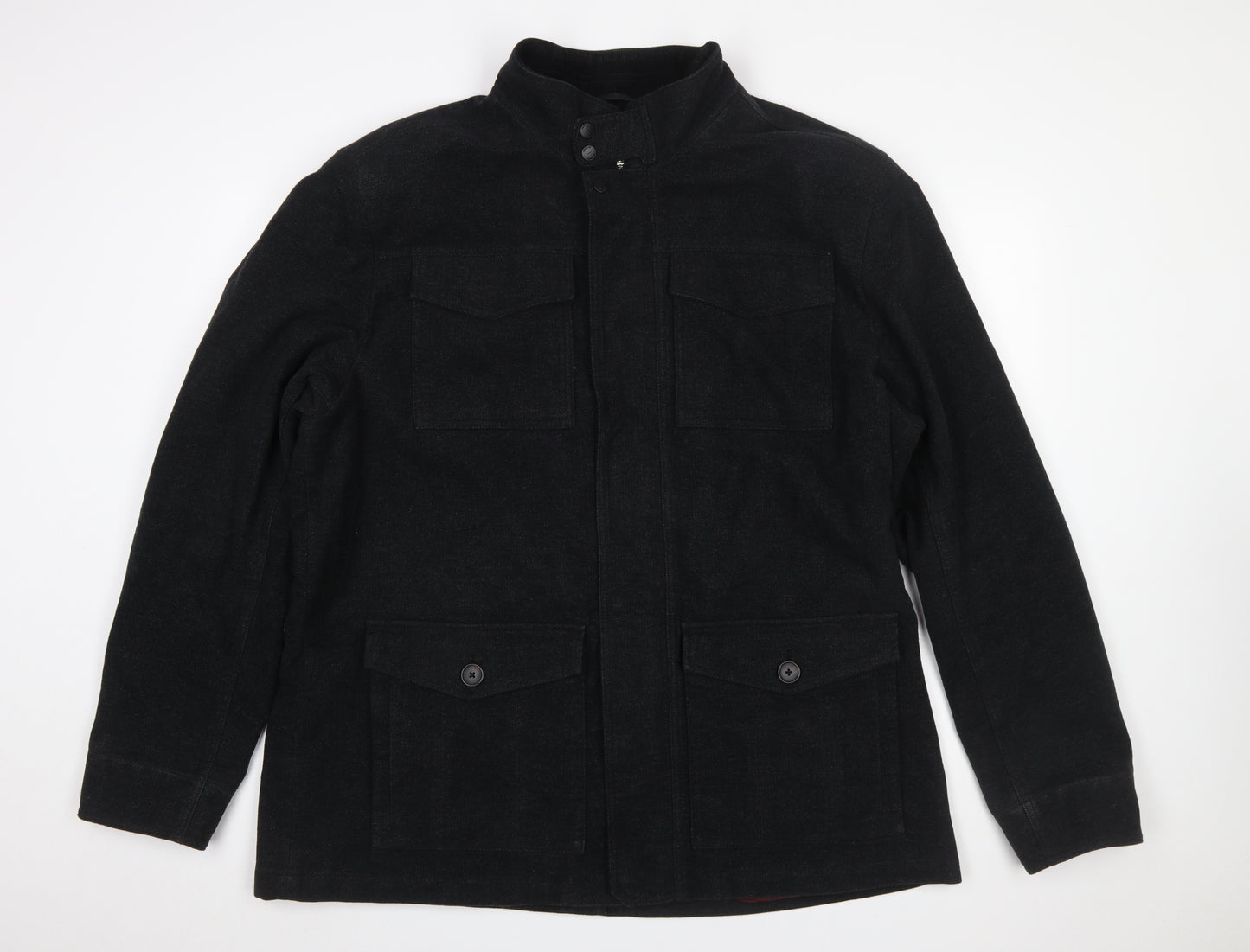 Next Men's Black 2XL Italian Moleskin Military Jacket