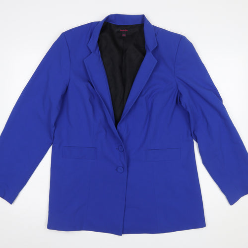 Simply Be Women’s Blue Suit Jacket UK 18 Regular Fit Blazer