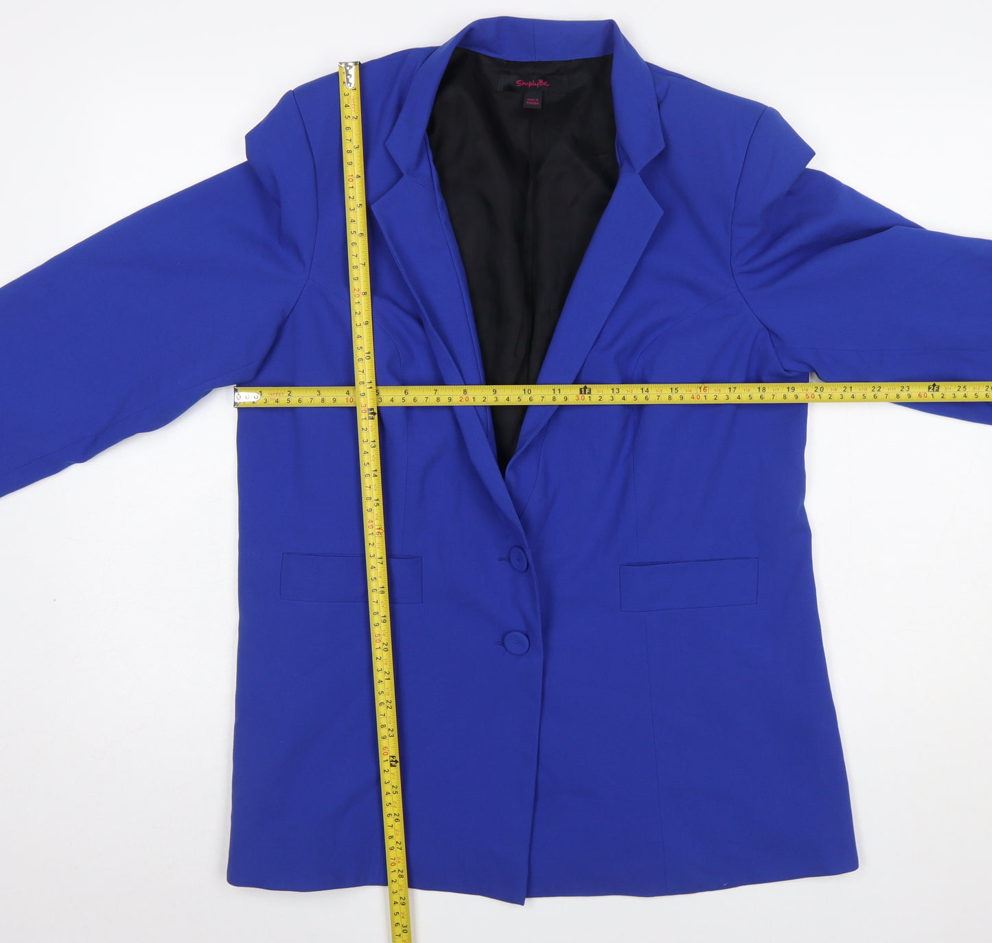 Simply Be Women’s Blue Suit Jacket UK 18 Regular Fit Blazer
