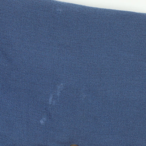 Whimsy Womens Blue Single Breasted Linen Look Suit Jacket Size 22