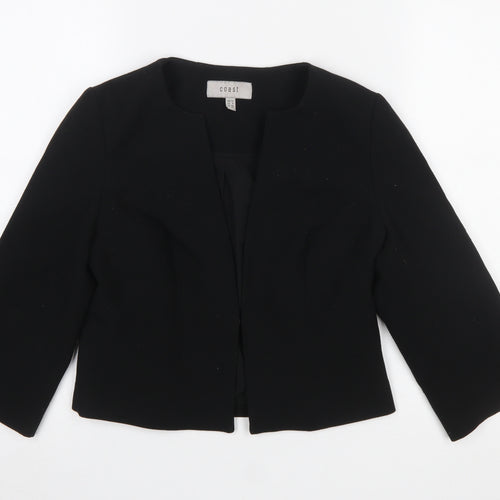 Coast Women's Black Size 10 Cropped Suit Jacket Blazer