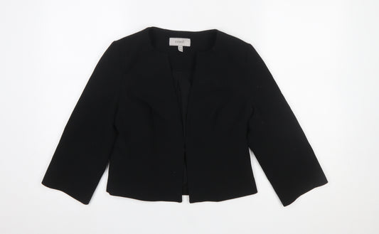 Coast Women's Black Size 10 Cropped Suit Jacket Blazer