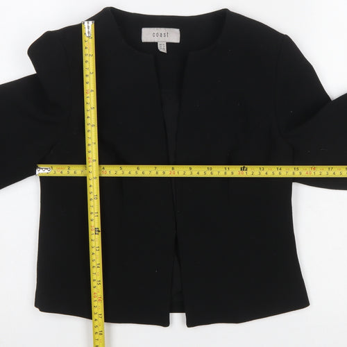 Coast Women's Black Size 10 Cropped Suit Jacket Blazer