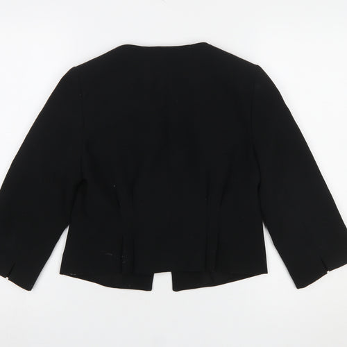 Coast Women's Black Size 10 Cropped Suit Jacket Blazer