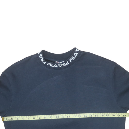 Fila Men's Blue Crew Neck Logo Sweatshirt Medium Regular Fit