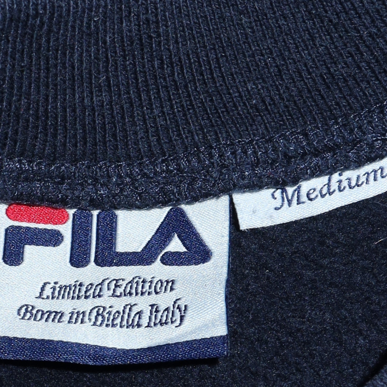 Fila Men's Blue Crew Neck Logo Sweatshirt Medium Regular Fit
