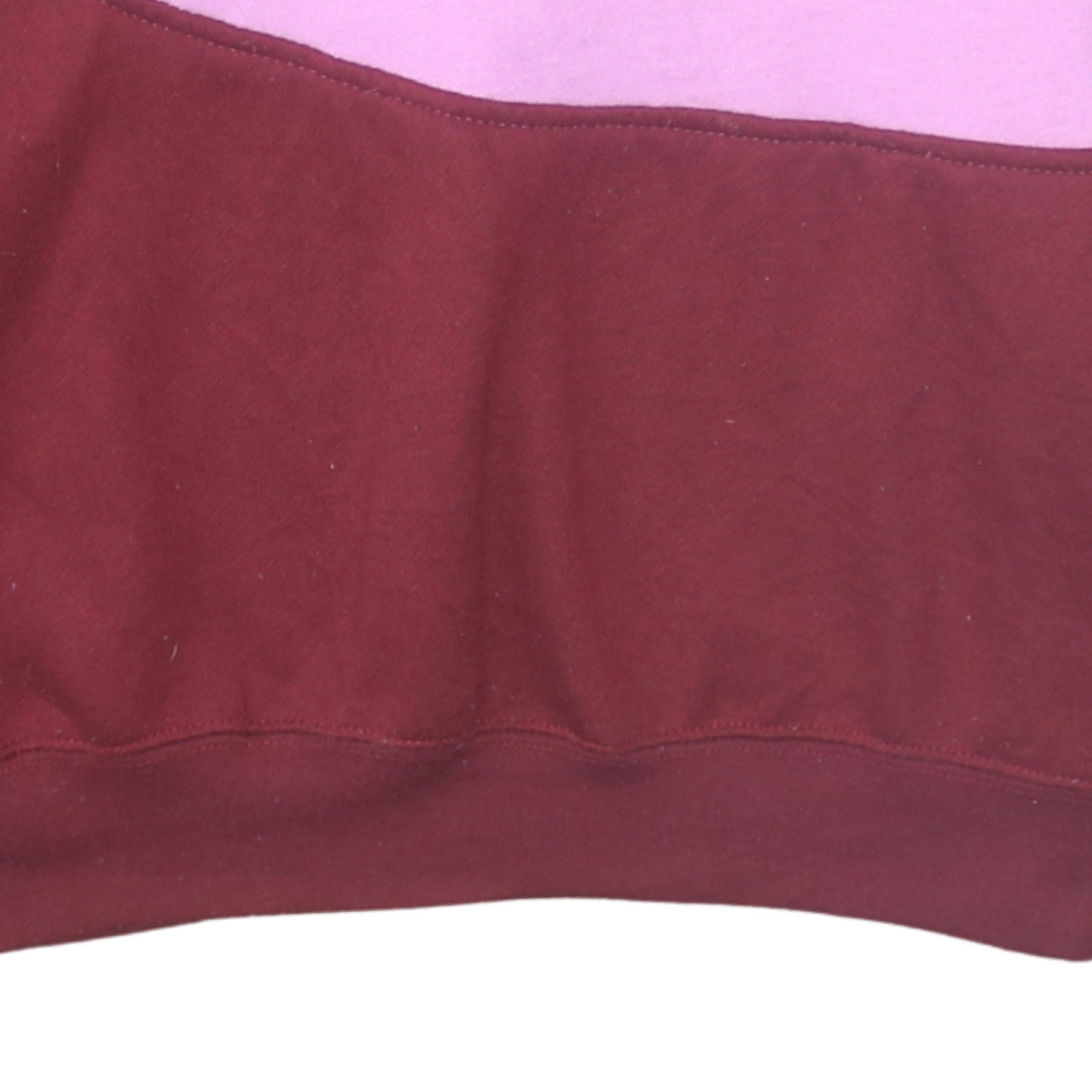 GAP Womens Pink Burgundy Pullover Hoodie Size L Colourblock Logo Sweatshirt