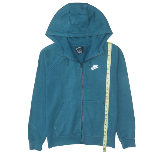 Nike Men Blue Full Zip Hoodie Size S Fleece Sweatshirt