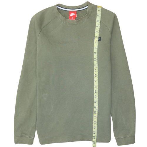 Nike Men’s Green Crew Neck Pullover Sweatshirt Size S Regular Fit