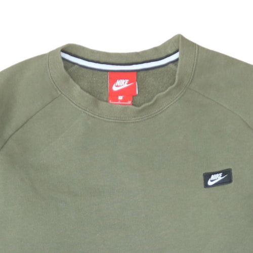 Nike Men’s Green Crew Neck Pullover Sweatshirt Size S Regular Fit