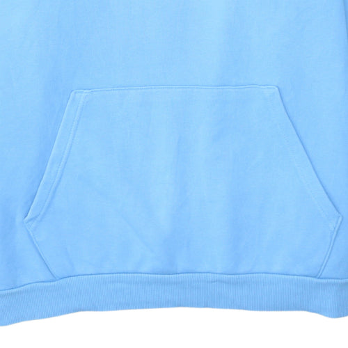 Puma Men's Blue Pullover Hoodie L Logo Fleece Sweatshirt
