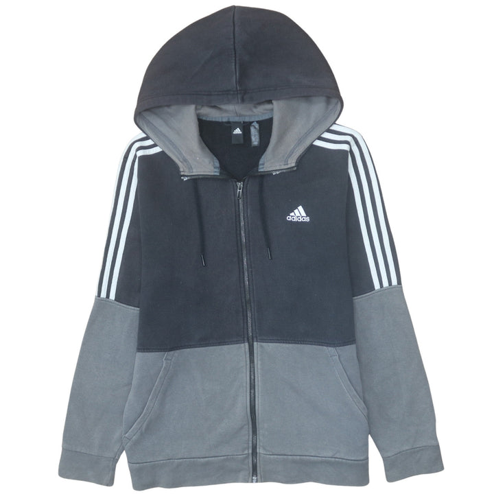 Adidas Men’s Black Full Zip Hoodie M Sports Fleece Sweatshirt
