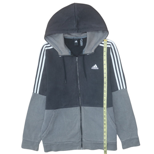 Adidas Men’s Black Full Zip Hoodie M Sports Fleece Sweatshirt