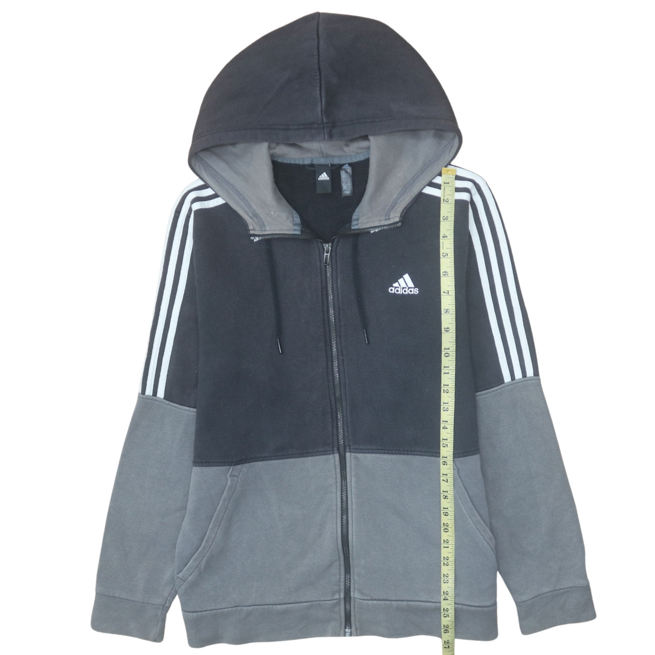 Adidas Men’s Black Full Zip Hoodie M Sports Fleece Sweatshirt