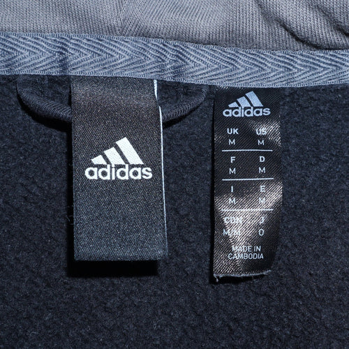 Adidas Men’s Black Full Zip Hoodie M Sports Fleece Sweatshirt
