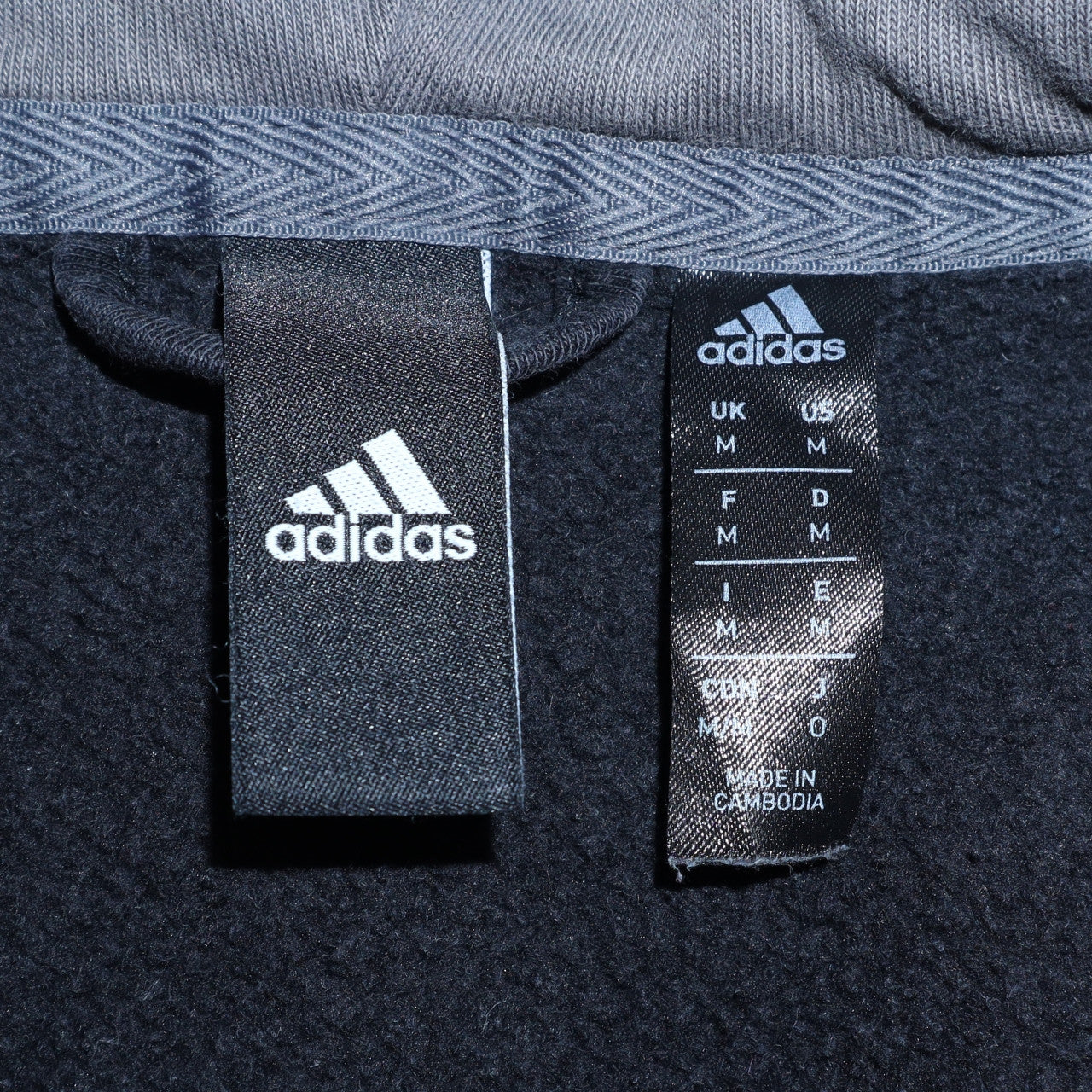 Adidas Men’s Black Full Zip Hoodie M Sports Fleece Sweatshirt