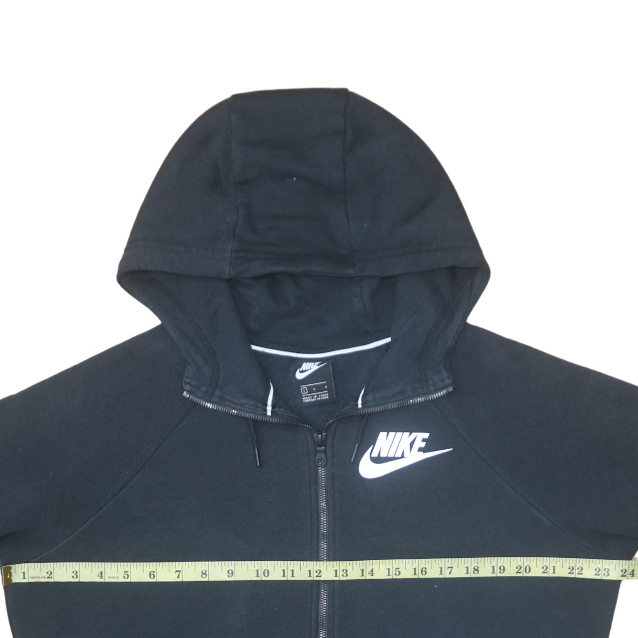 Nike Men's Black Full Zip Hoodie L Regular Fit Sportswear