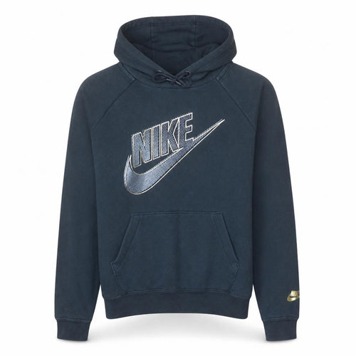 Nike Men's Blue Pullover Hoodie M Fleece Logo Sportswear