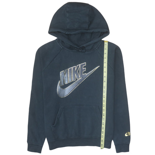 Nike Men's Blue Pullover Hoodie M Fleece Logo Sportswear