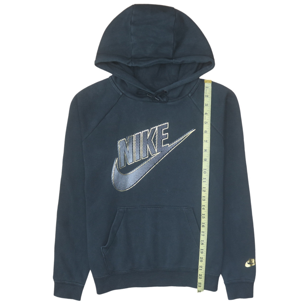 Nike Men's Blue Pullover Hoodie M Fleece Logo Sportswear
