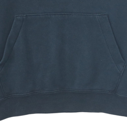 Nike Men's Blue Pullover Hoodie M Fleece Logo Sportswear
