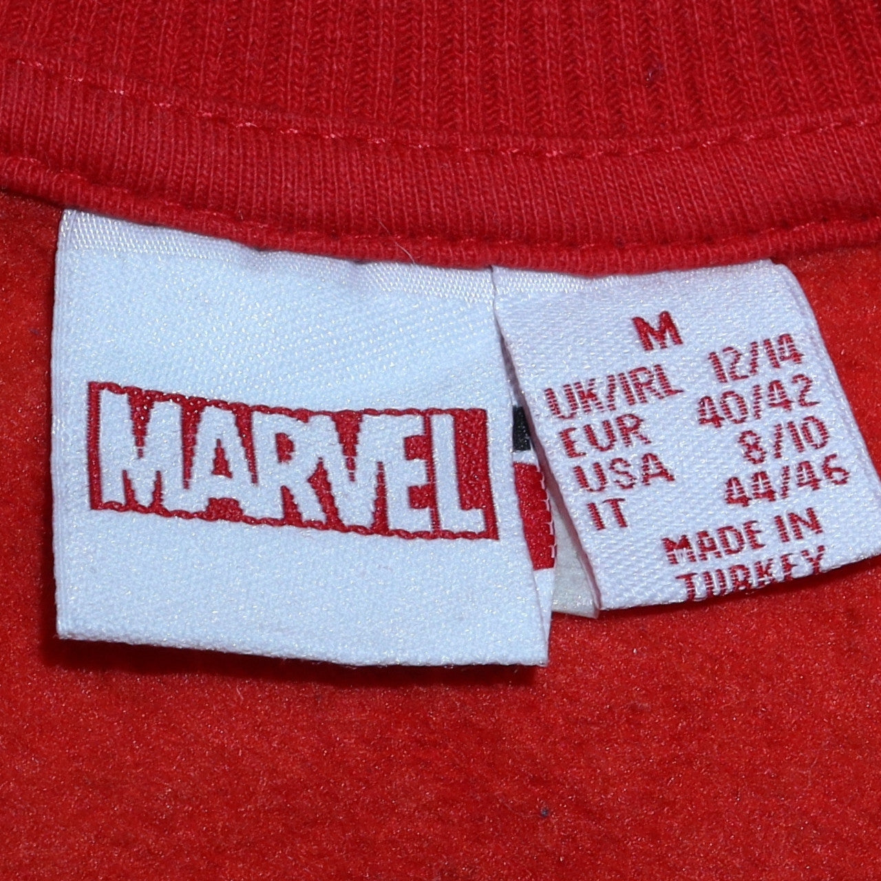 Marvel Black Widow Red Pullover Sweatshirt Women M 12/14 Graphic Crew Neck