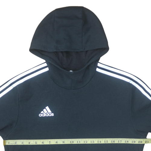 Adidas Men's Black Pullover Hoodie M Regular Fit Sports Fleece