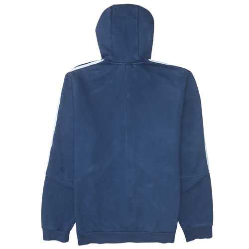 Adidas Men's Blue Full Zip Hoodie Size L Sports Fleece Jacket