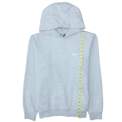 Nike Mens Grey Pullover Hoodie M Long Cotton Blend Classic Fit