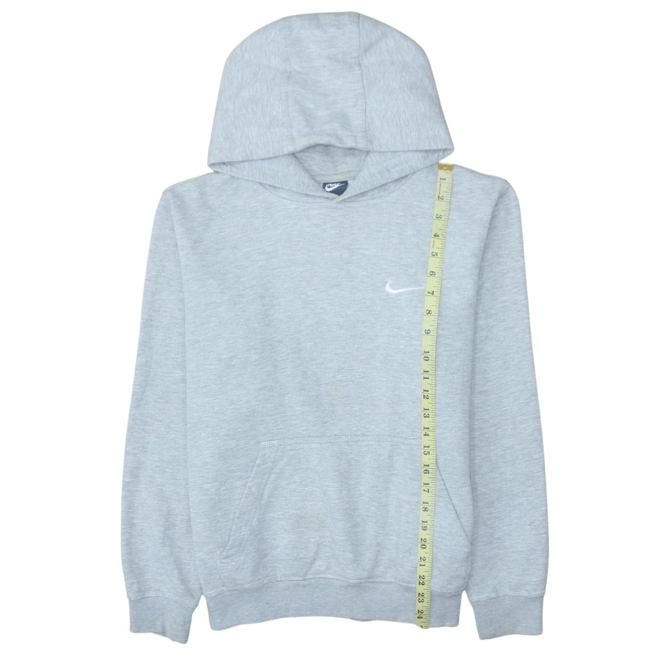 Nike Mens Grey Pullover Hoodie M Long Cotton Blend Classic Fit