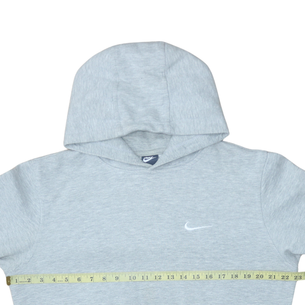 Nike Mens Grey Pullover Hoodie M Long Cotton Blend Classic Fit
