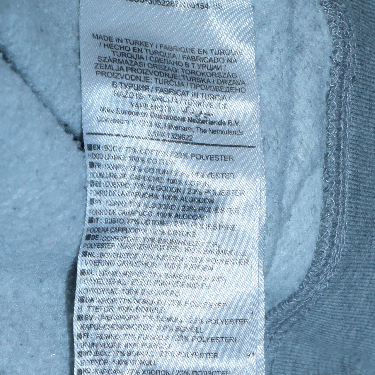 Nike Mens Grey Pullover Hoodie M Long Cotton Blend Classic Fit