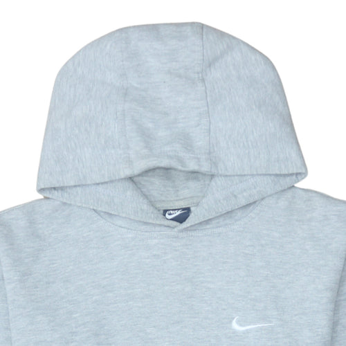 Nike Mens Grey Pullover Hoodie M Long Cotton Blend Classic Fit