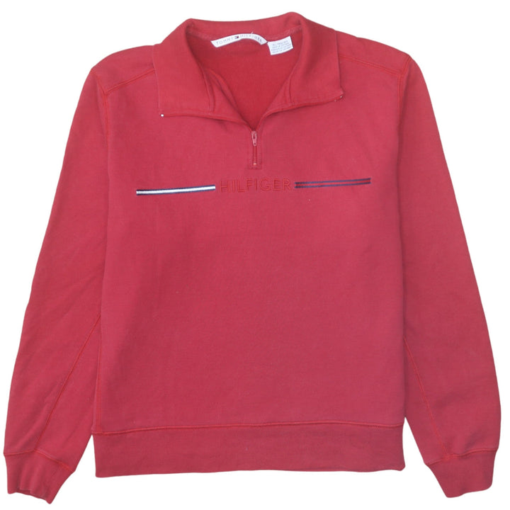Tommy Hilfiger Men's Red XL 1/2 Zip Cotton Sweatshirt