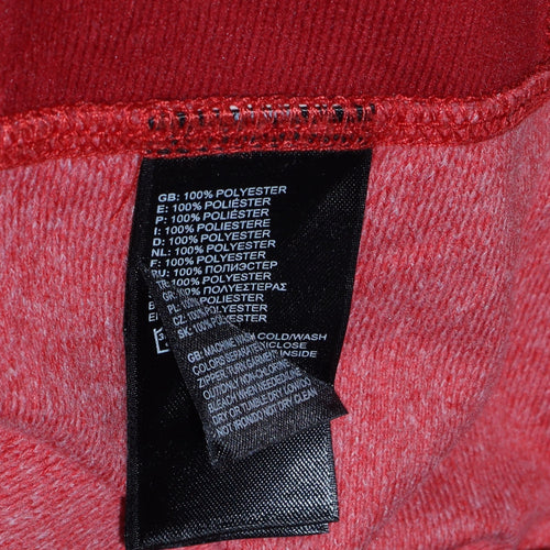 The North Face Men's Red Full Zip Fleece Jacket Size L Hiking