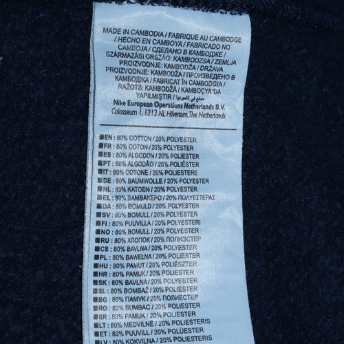 Nike Men's Blue Crew Neck Pullover Sweatshirt Size M