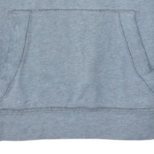 Hollister Men's Grey Hoodie Small Pullover Cotton Blend Logo Style