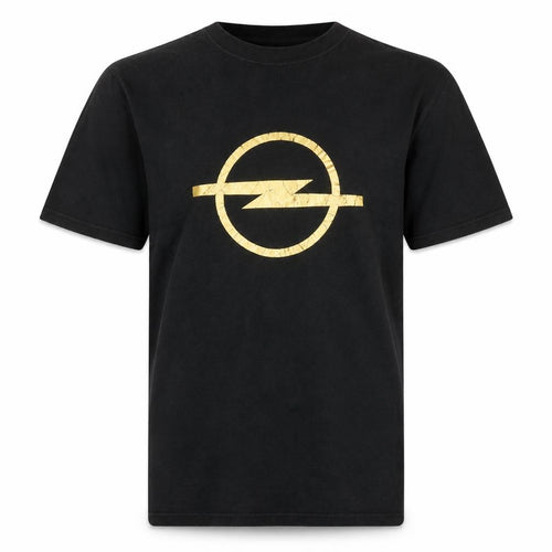 Russell Mens Black Opel Logo Graphic T-Shirt Size L