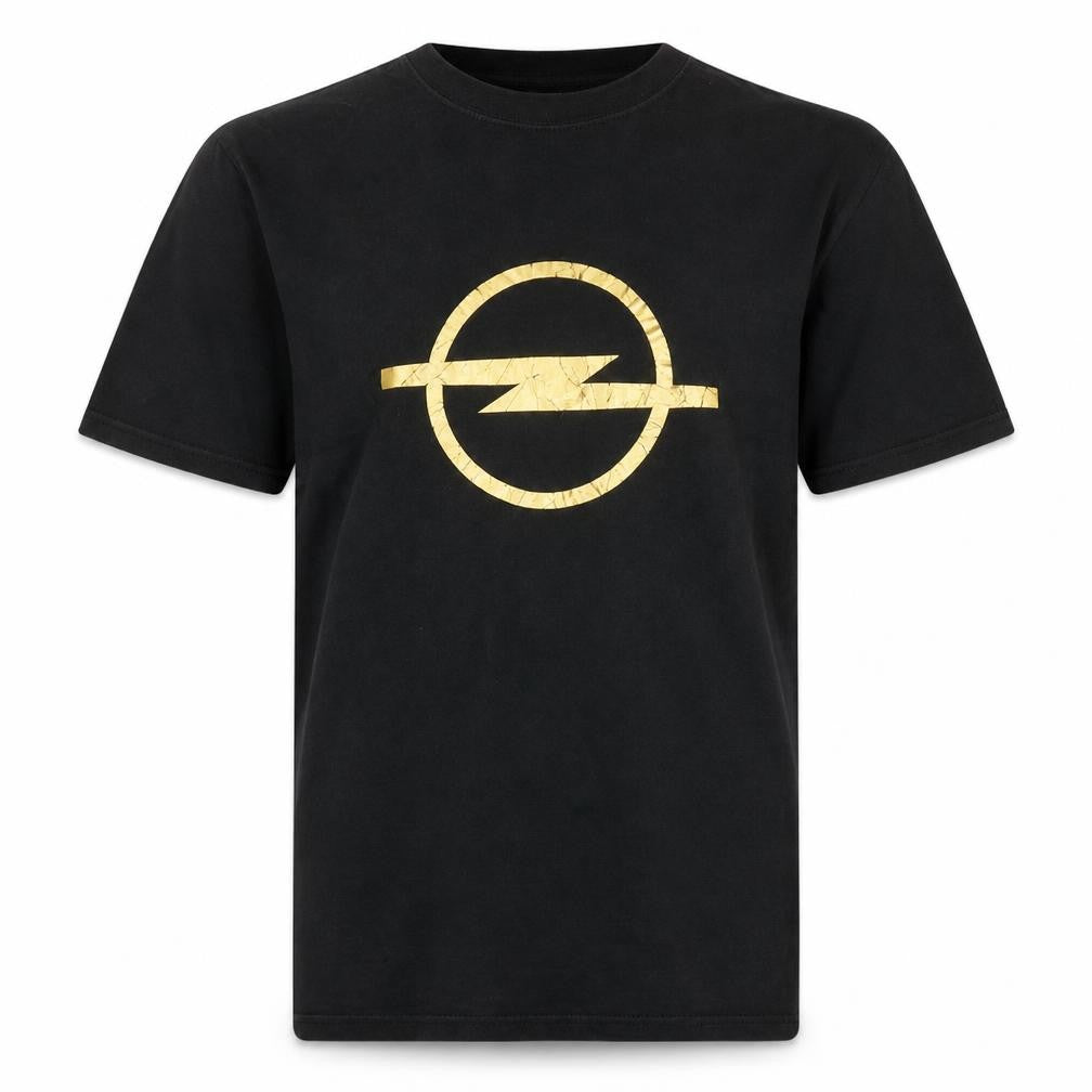 Russell Mens Black Opel Logo Graphic T-Shirt Size L