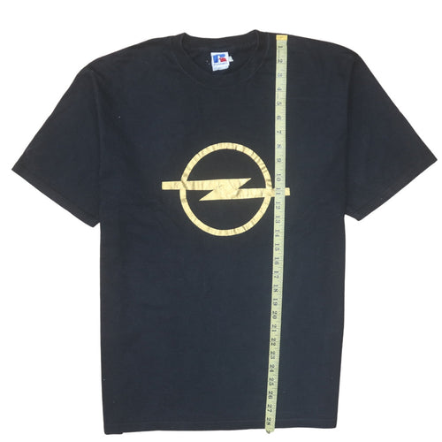 Russell Mens Black Opel Logo Graphic T-Shirt Size L