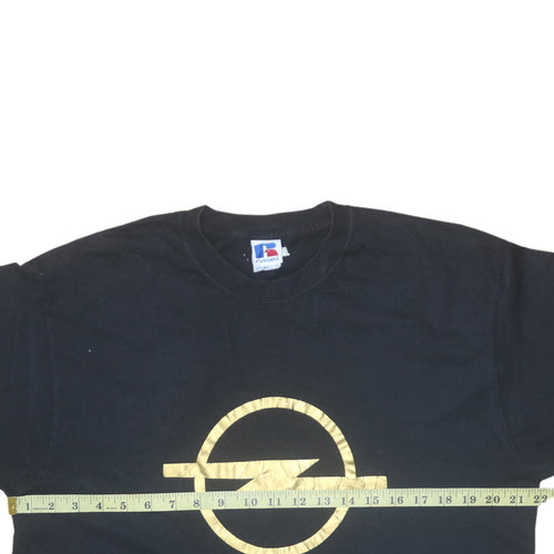 Russell Mens Black Opel Logo Graphic T-Shirt Size L