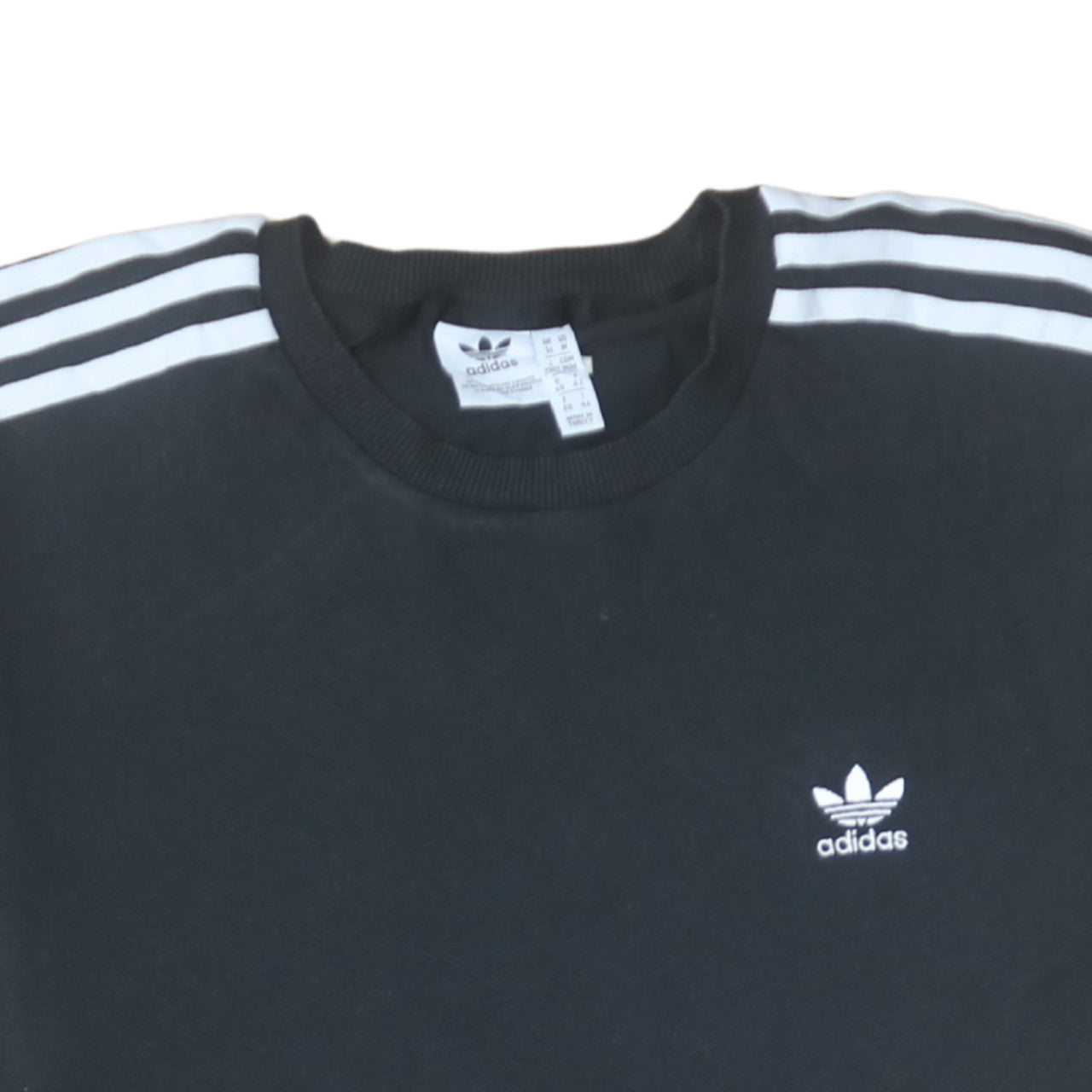Adidas Women's Black 3-Stripes T-Shirt Dress Size 14 Cotton