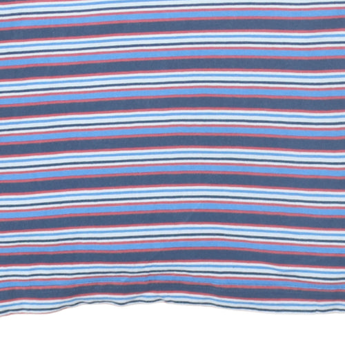 Superdry Men's Blue Striped Cotton Polo Shirt Size M