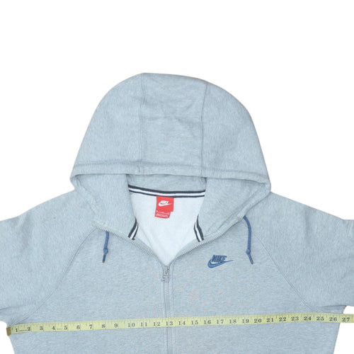 Nike Men's Grey Full Zip Fleece Hoodie XL Sports Style