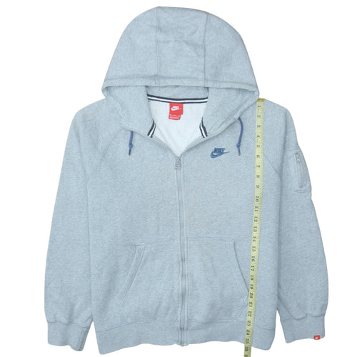 Nike Men's Grey Full Zip Fleece Hoodie XL Sports Style