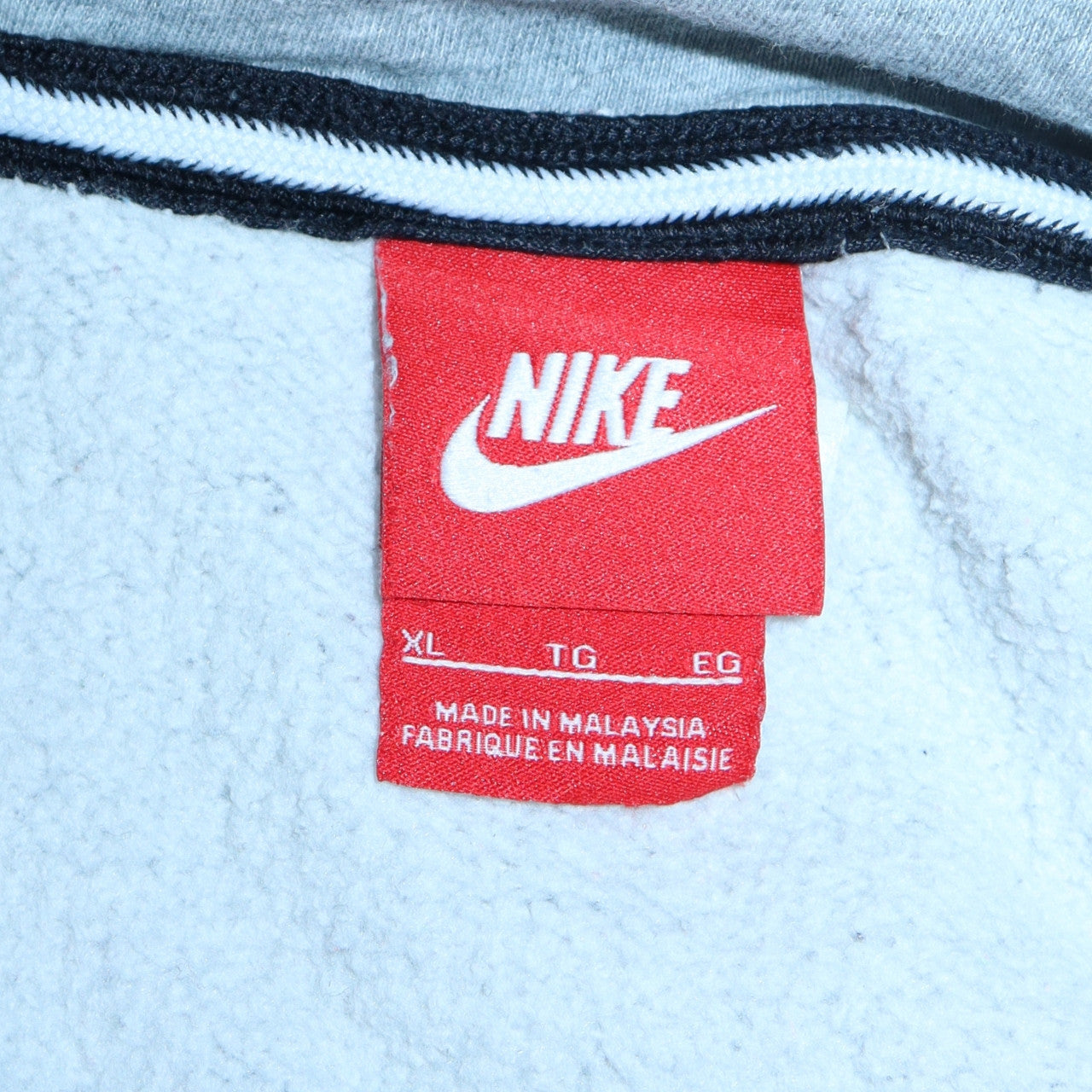 Nike Men's Grey Full Zip Fleece Hoodie XL Sports Style